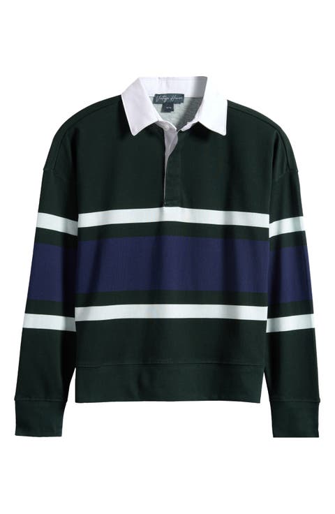 Kids' Stripe Polo Sweatshirt