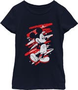 Mickey & Friends Girl's Mickey & Friends Classic Pose and Scribbles Graphic T-Shirt