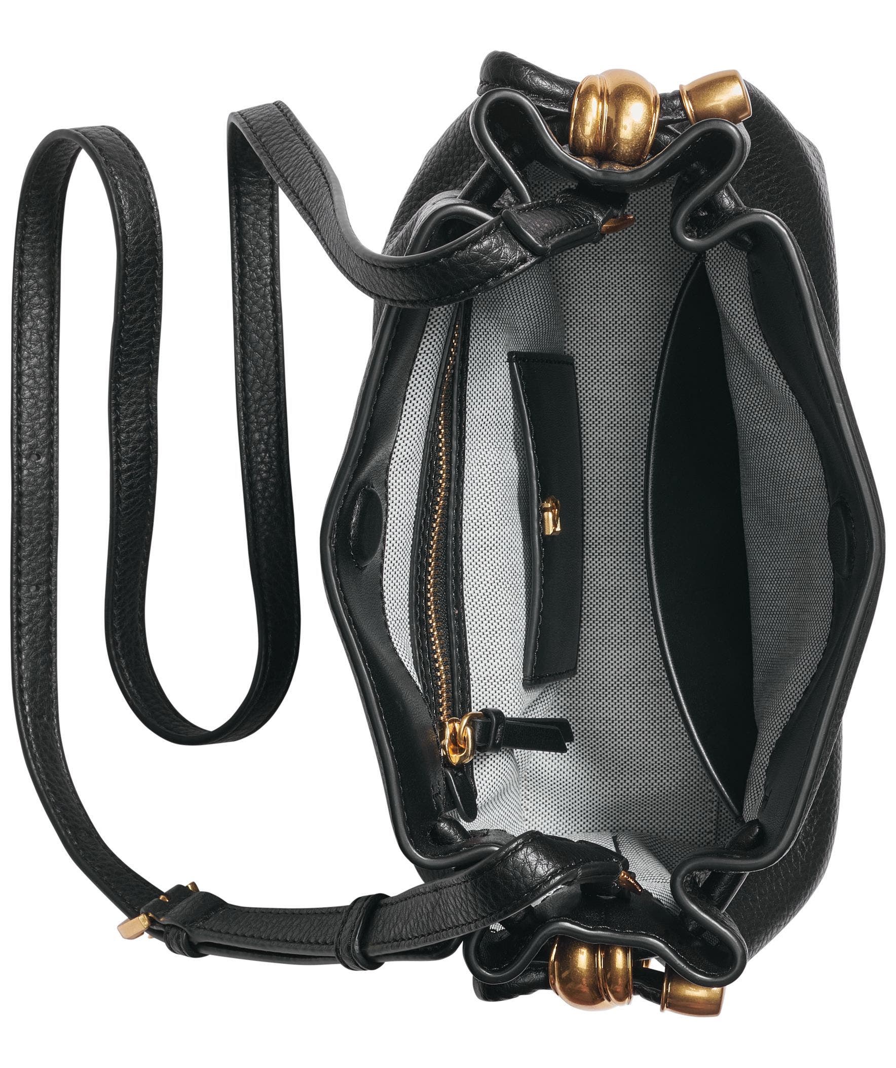 Donna Karan New York Cashmere Crossbody Bag, Alternate, color, Black/Gold