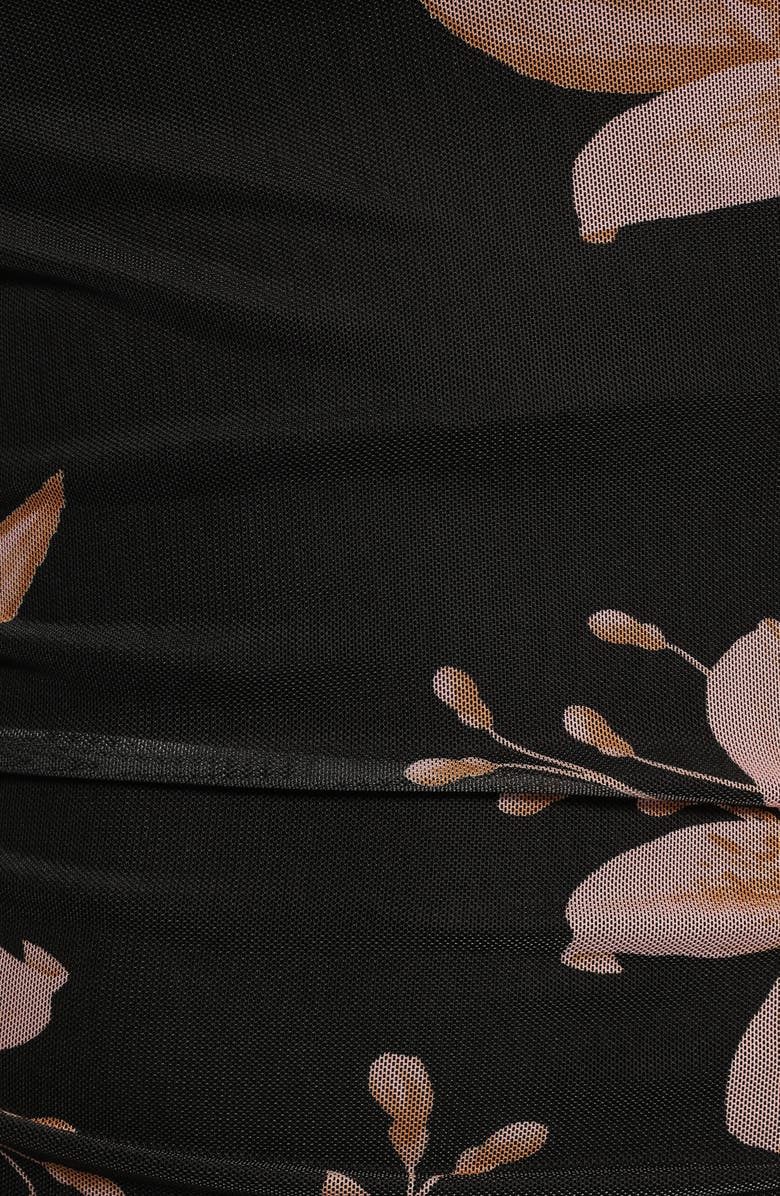 Petal & Pup Arabelle One-Shoulder Maxi Dress, Alternate, color, Black/ Peach