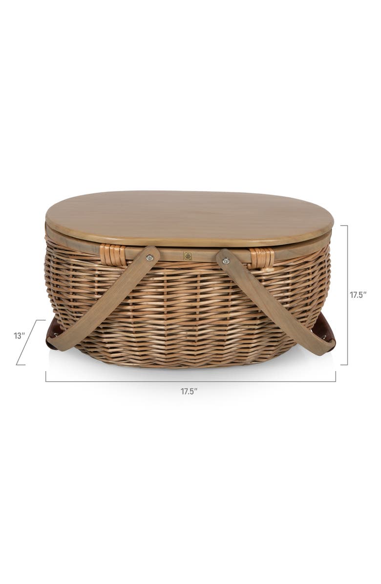Picnic Time Sequoia Picnic Basket, Alternate, color, Beige