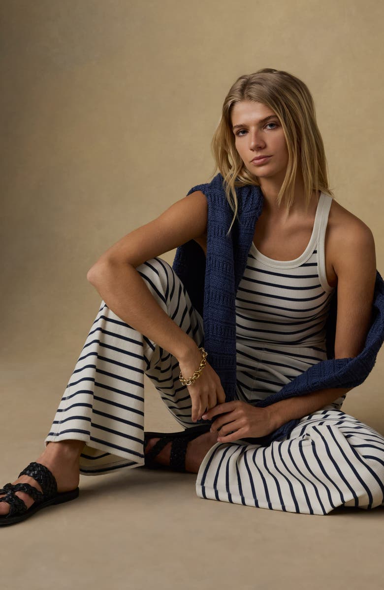 Faherty Surfside Stretch Organic Cotton Rib Pants, Alternate, color, Salt Air Stripe