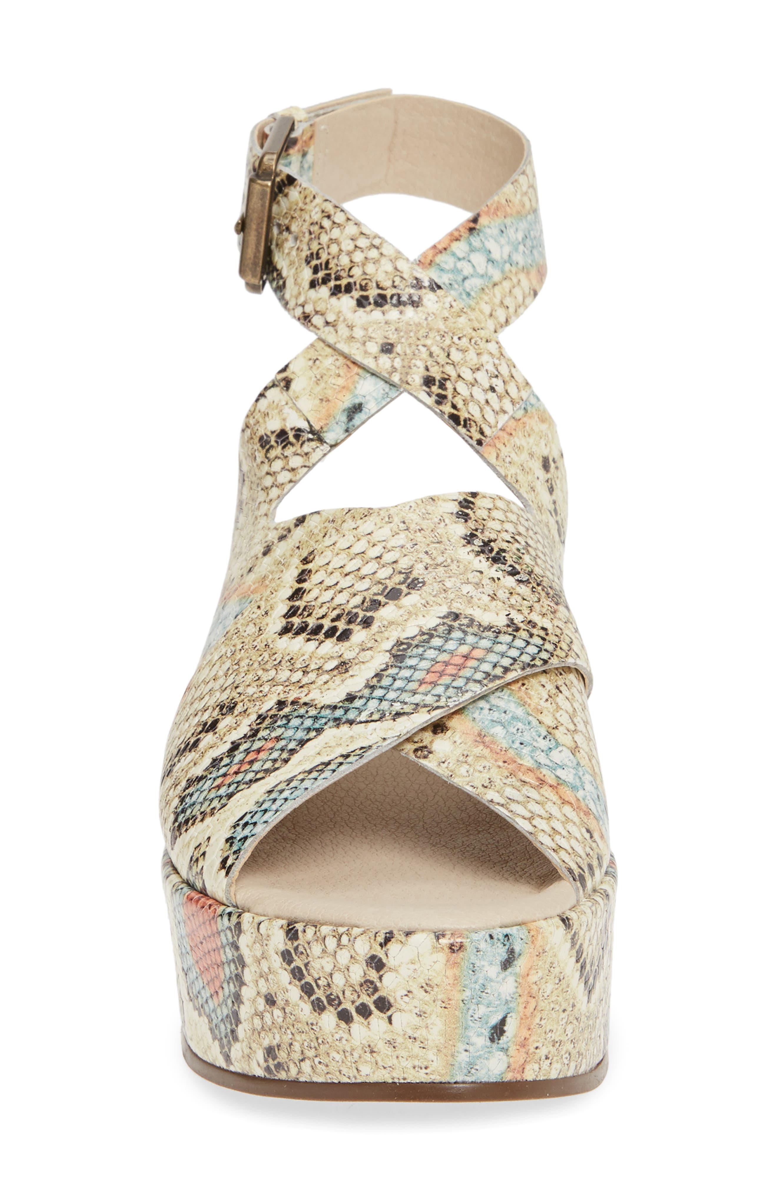 Runaway Wedge Sandal, Alternate, color, MULTI SNAKE PRINT LEATHER
