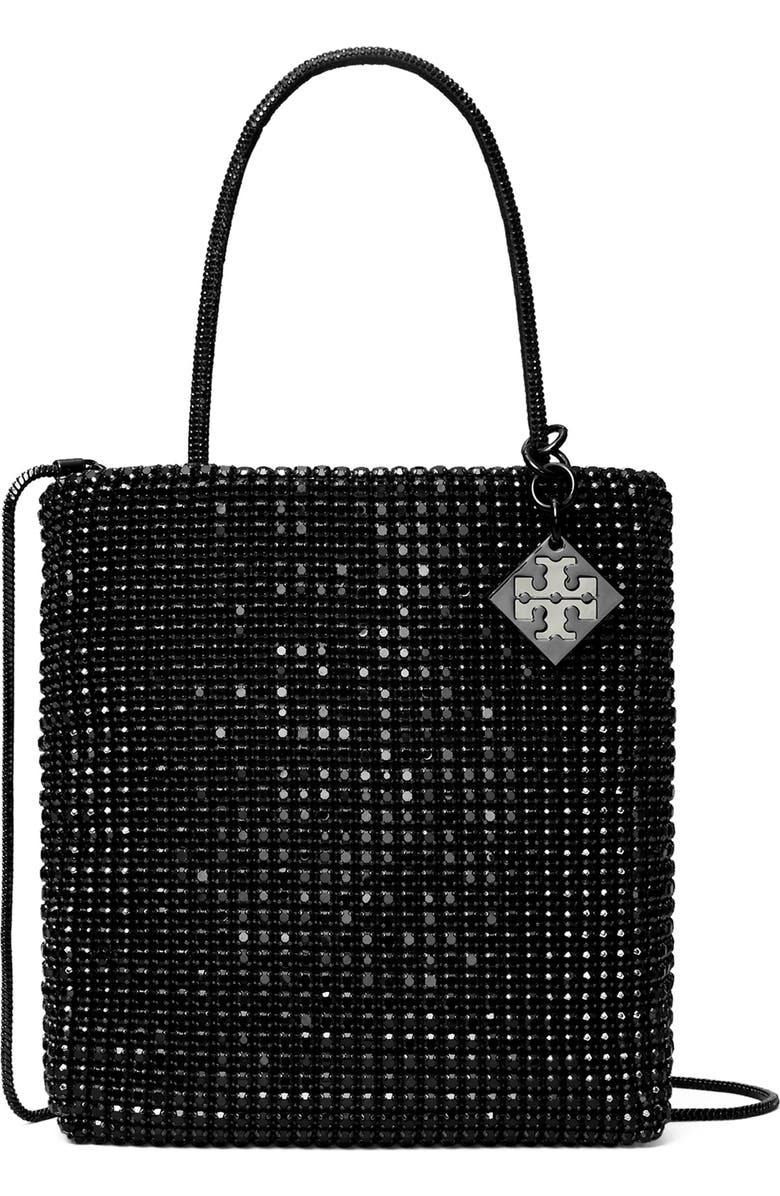 Tory Burch Key Item Crystal Embellished Top Handle Bag, Main, color,
