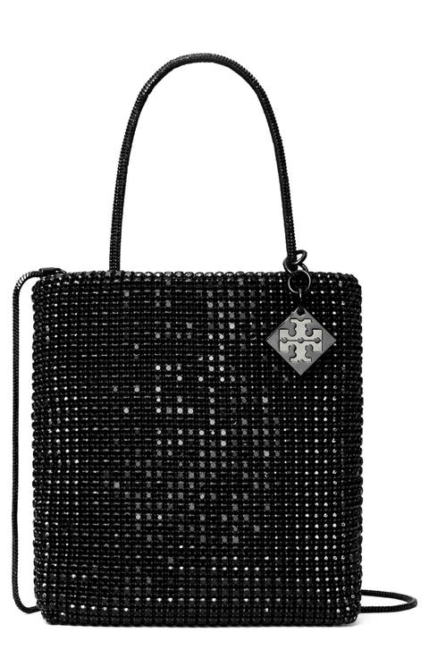 Key Item Crystal Embellished Top Handle Bag