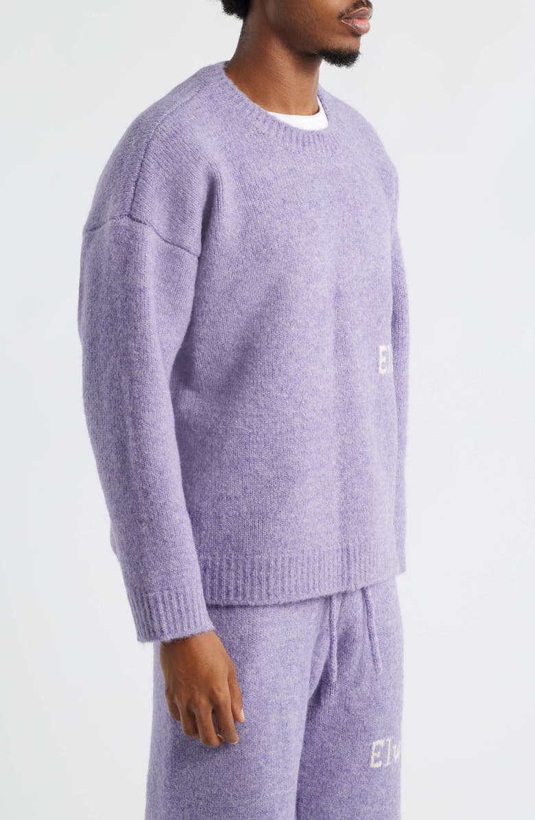 Elwood Oversize Crewneck Sweater, Alternate, color, Lavender