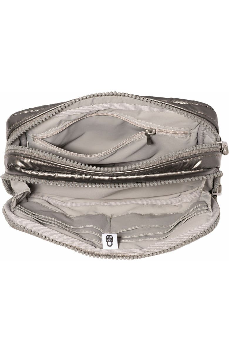 BAGGALLINI Modern Belt Bag Sling, Alternate, color, Gunmetal Puff