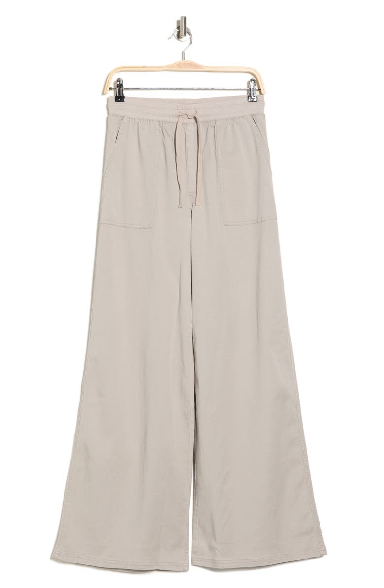 Splendid Twill Wide Leg Pants, Alternate, color, Almond Brown