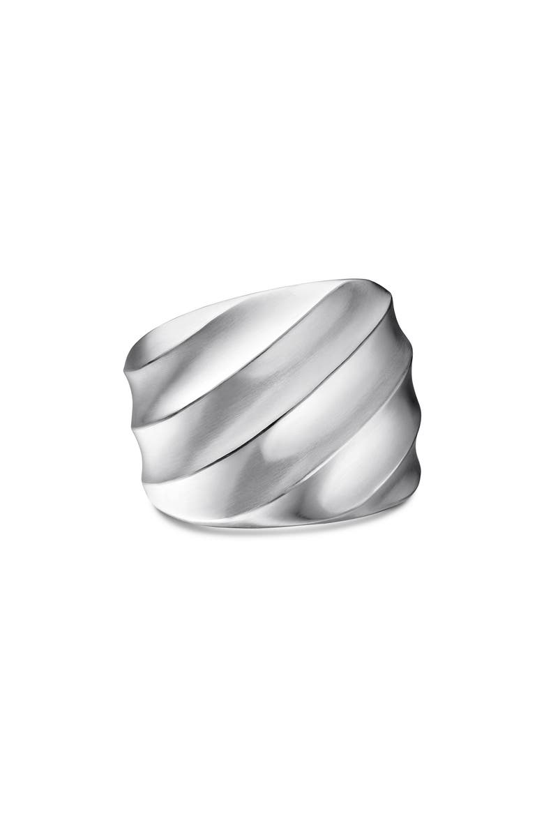 Cable Edge Saddle Ring, Main, color, STERLING SILVER