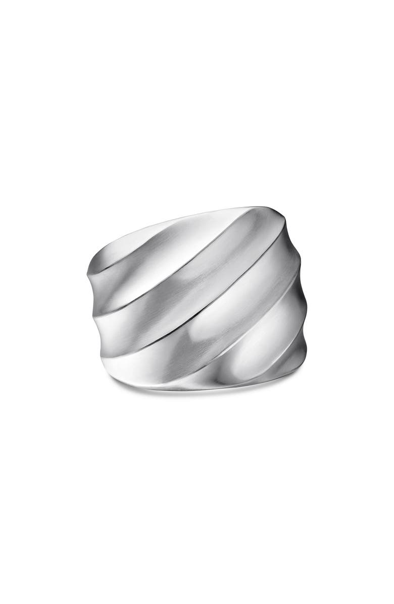 David Yurman Cable Edge Saddle Ring, Main, color, Sterling Silver