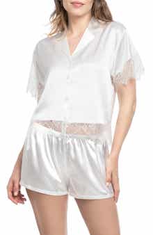 In Bloom by Jonquil Joanna Lace Trim Satin Short Pajamas