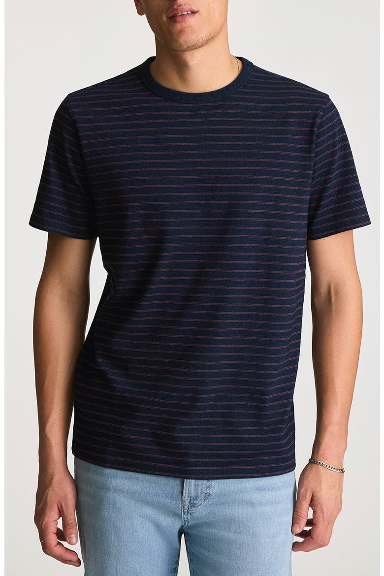 Regular Fit Stripe Cotton T-Shirt, Main, color, INDIGO STRIPE
