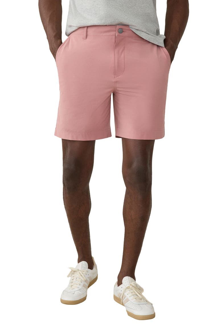 All Day 7-Inch Water Repellent Shorts, Main, color, ROSE RED
