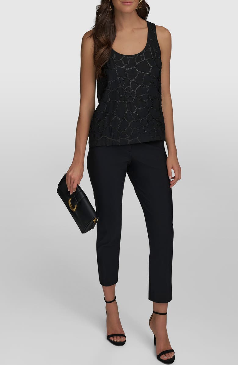 Donna Karan New York Sequin Tank, Alternate, color, Black