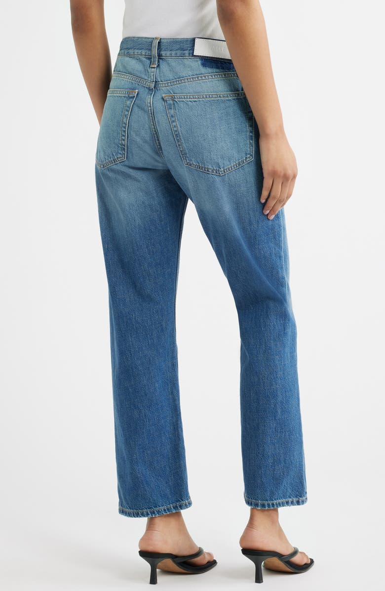 Re/Done The Blondie High Waist Crop Straight Leg, Alternate, color, Mendoindigo