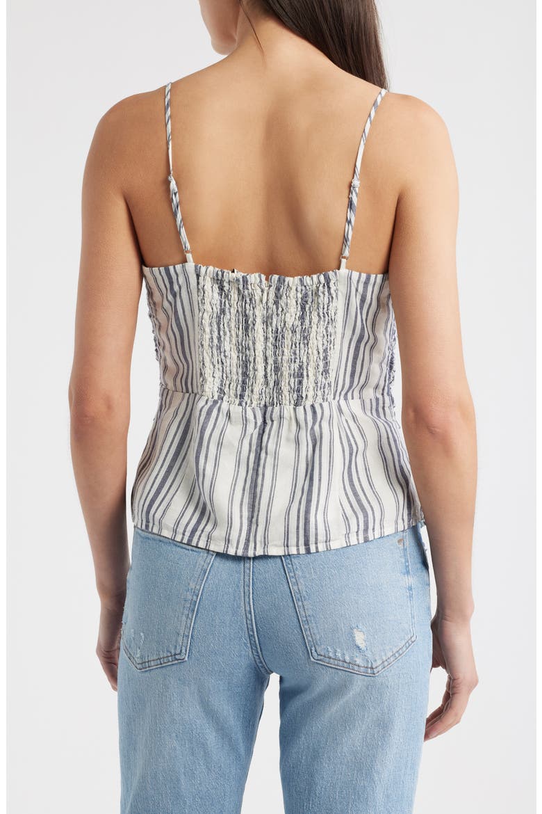 Ruched Square Neck Tank, Alternate, color, LIGHTHOUSE