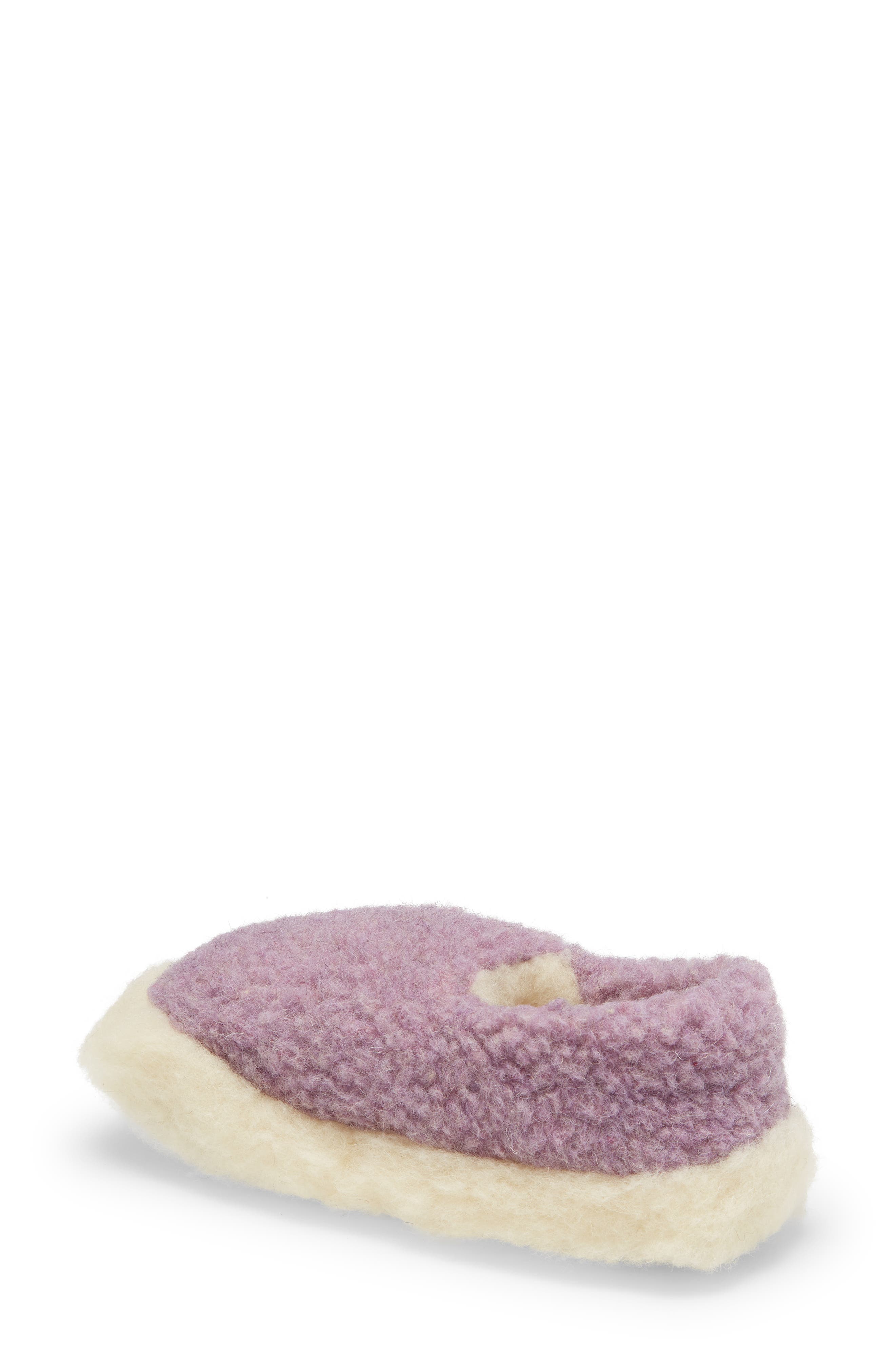SHIP BY THE SEA Sheep by the Sea Siberian Unisex Wool Slipper, Alternate, color, Lilac