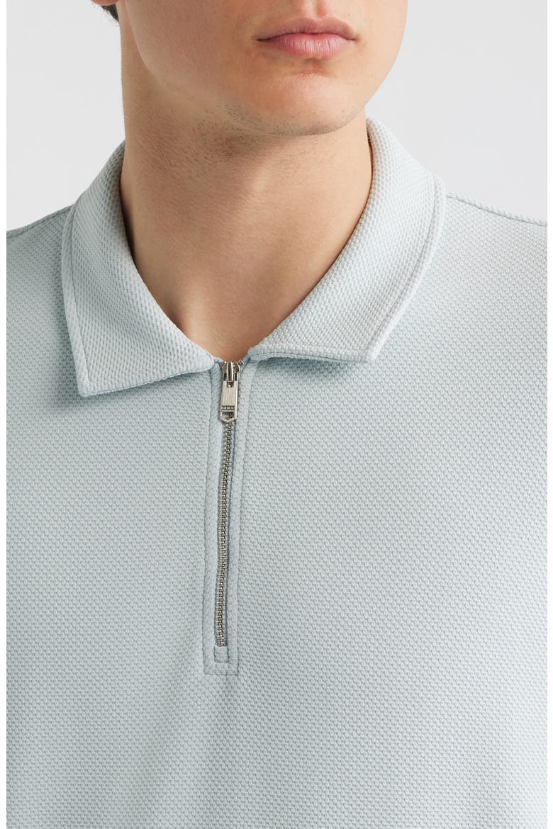 Forno Jacquard Half Zip Polo, Alternate, color, SOFT BLUE