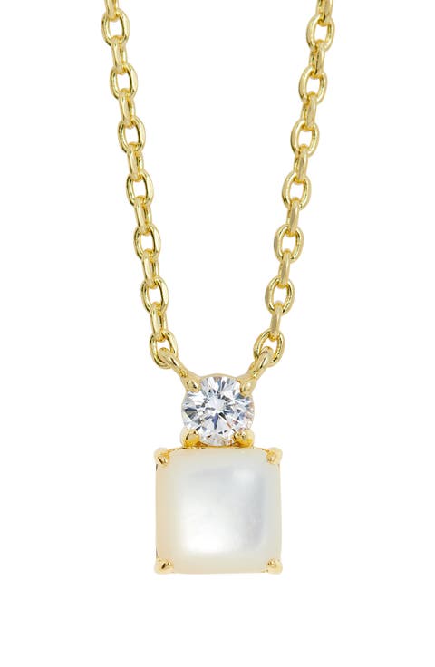 Cubic Zirconia Birthstone Pendant Necklace