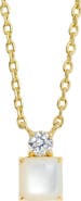 SAVVY CIE JEWELS Cubic Zirconia Birthstone Pendant Necklace