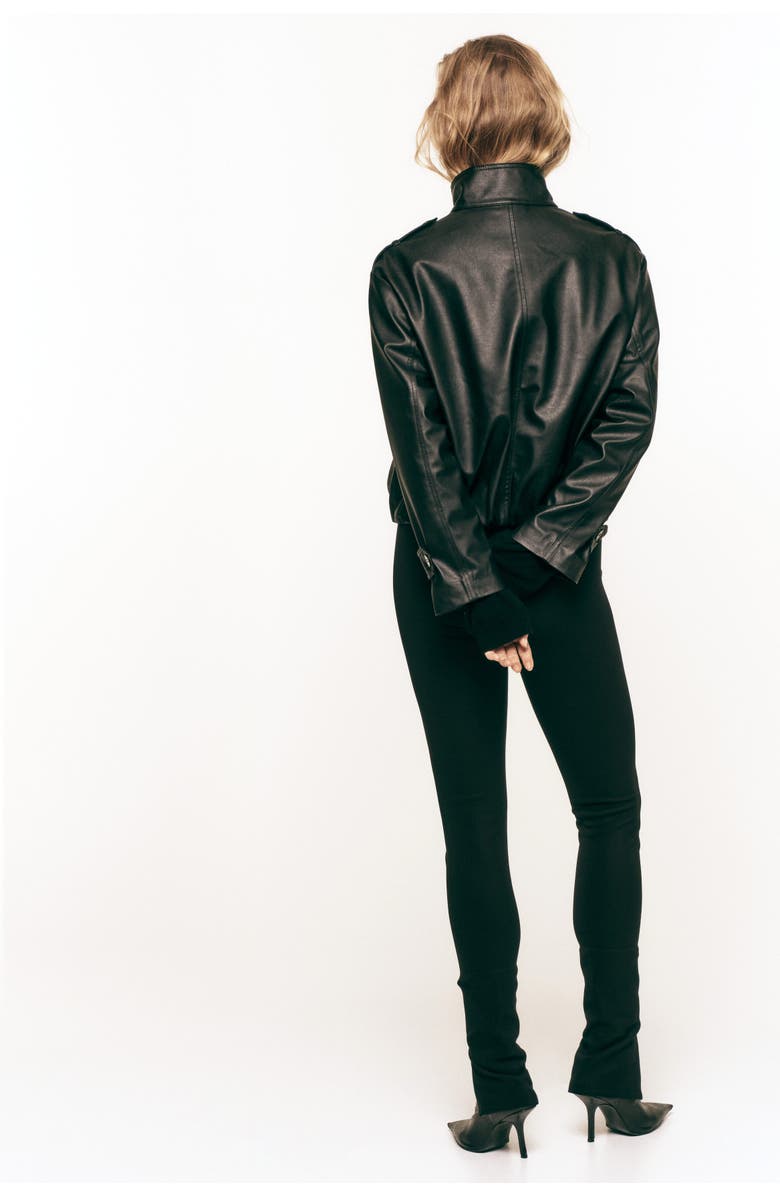 H&M Zip-hem Leggings, Alternate, color, Black