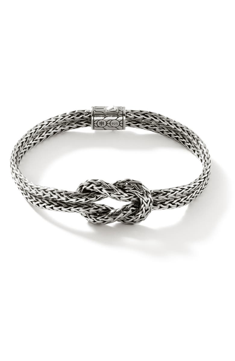 John Hardy Love Knot Bracelet, 7mm, Main, color, Silver
