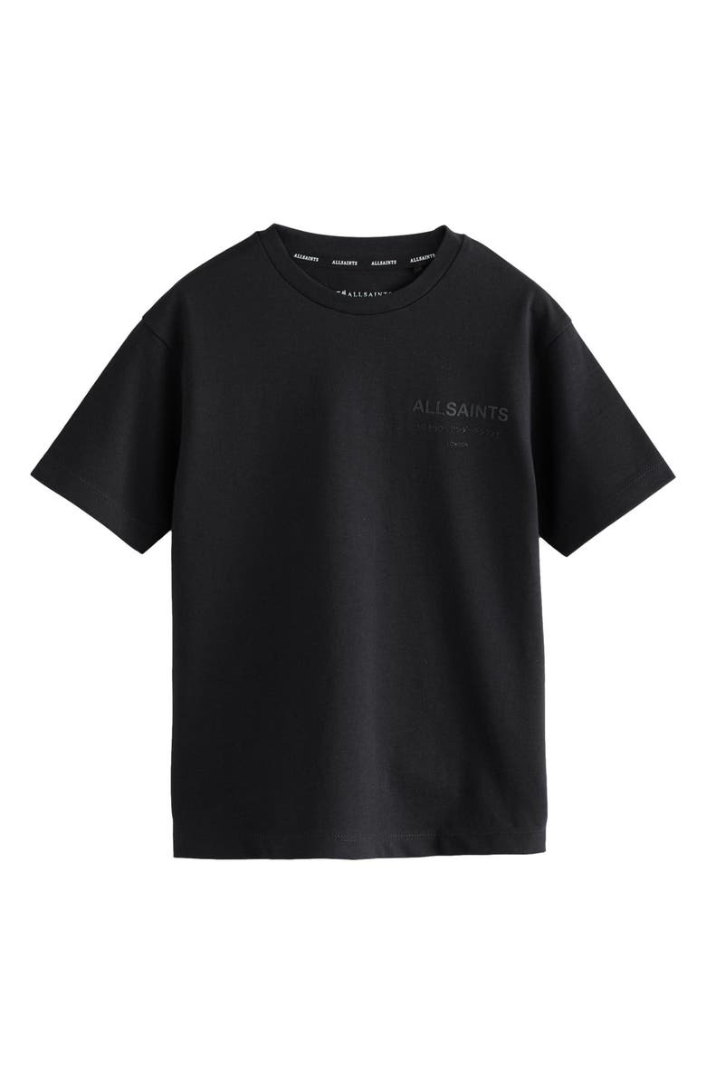 smALLSAINTS by ALLSAINTS Kids' Underground Sequin Logo Cotton Graphic T-Shirt, Main, color, Black