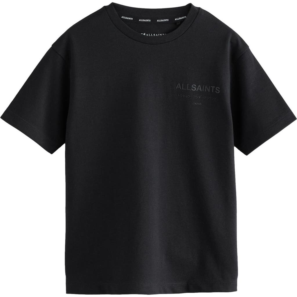 Smallsaints By Allsaints Kids' Underground Sequin Logo Cotton Graphic T-shirt In Black