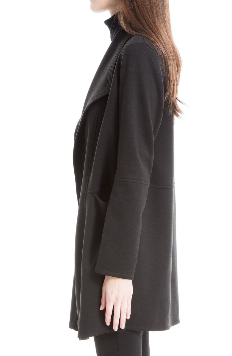 MAX STUDIO Trapunto Scuba Knit Topper, Alternate, color, Black