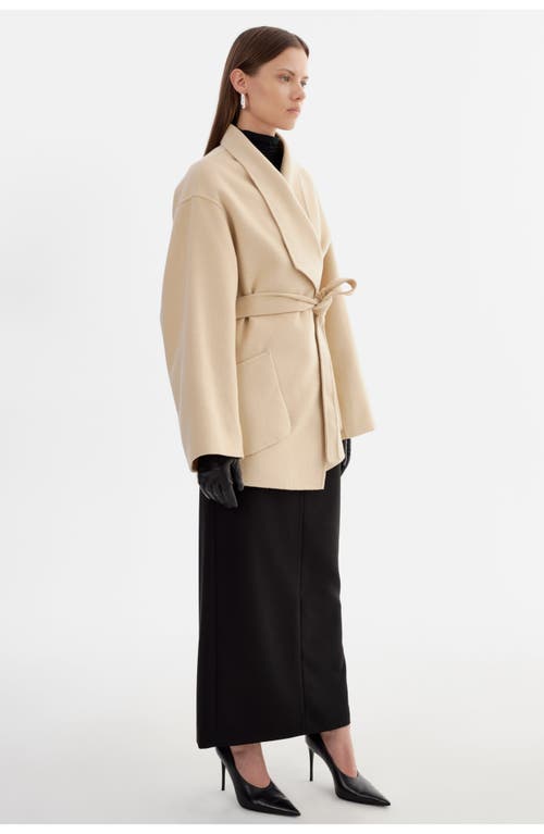 Lamarque Mekia | Double Face Wool Coat In Neutral