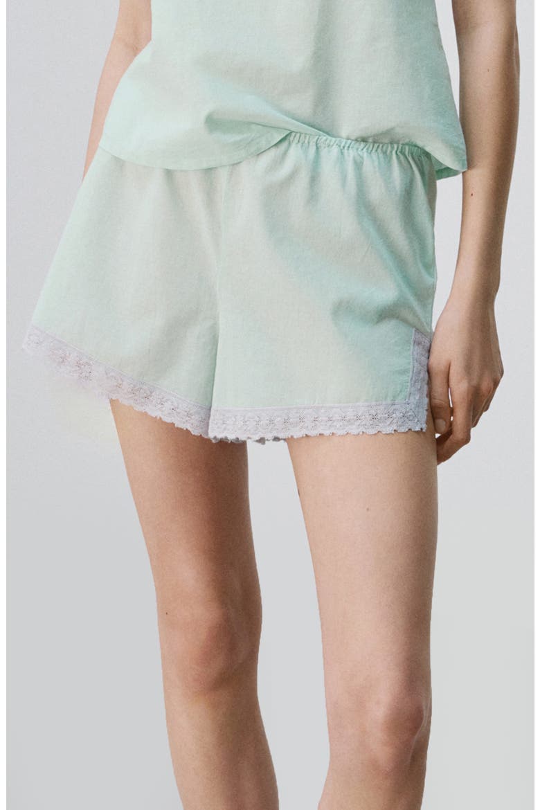 Cotton Pajama Shorts, Main, color, BLUE