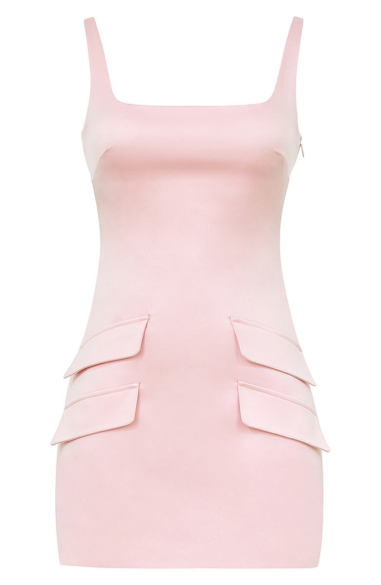 HOUSE OF CB Cosette Sleeveless Satin Cocktail Minidress, Alternate, color, Rose Shadow