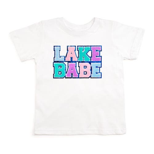 Sweet Wink Babies'  Lake Babe Patch Short Sleeve T-shirt In White