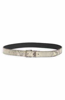 Kurt Geiger London Shoreditch Snakeskin Print Leather Belt
