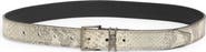 Kurt Geiger London Shoreditch Snakeskin Print Leather Belt