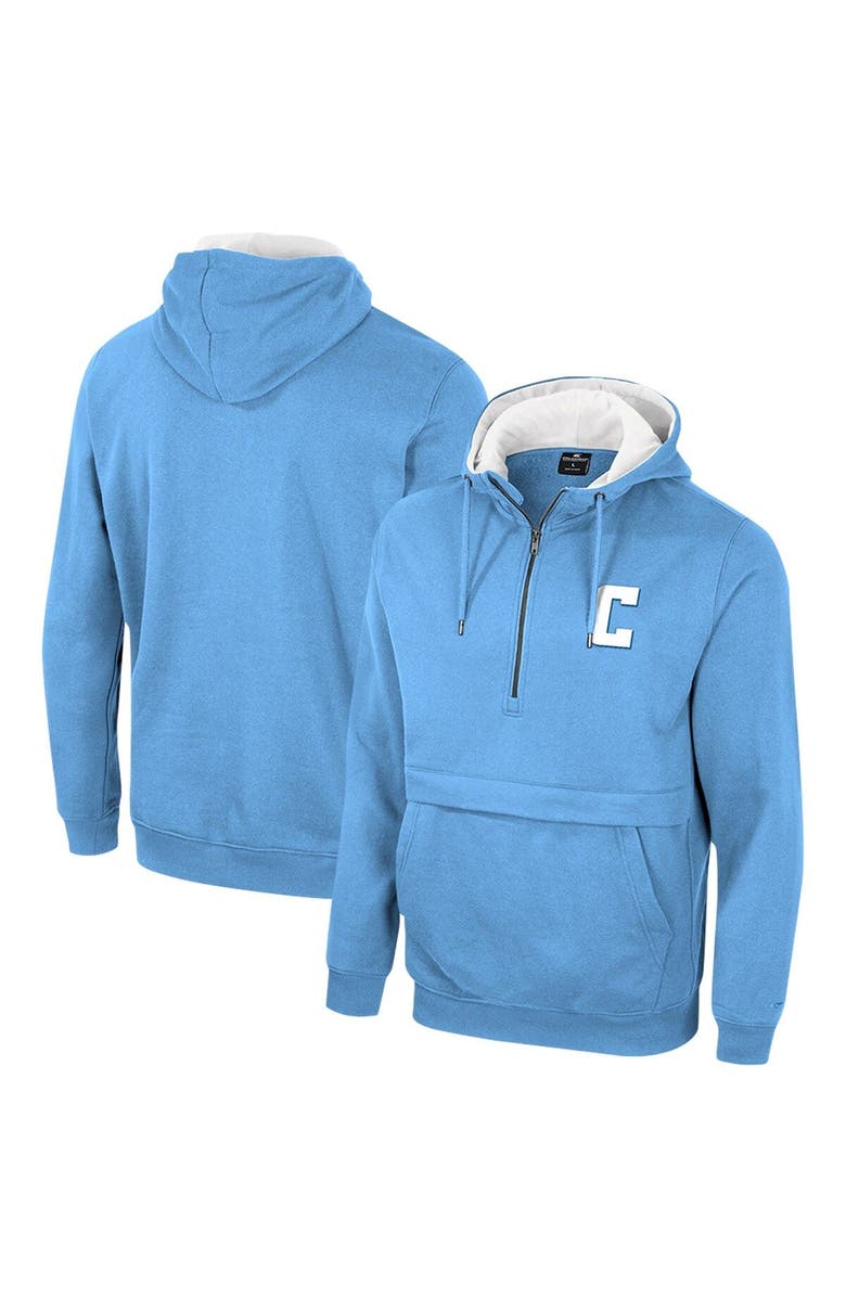 COLOSSEUM Men's Colosseum Light Blue Columbia University Team Half-Zip Pullover Hoodie, Main, color, Light Blue