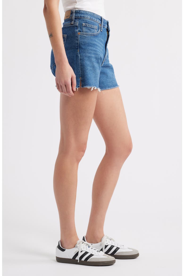 Heidi High Waist Relaxed Denim Cutoff Shorts, Alternate, color, INDIGO