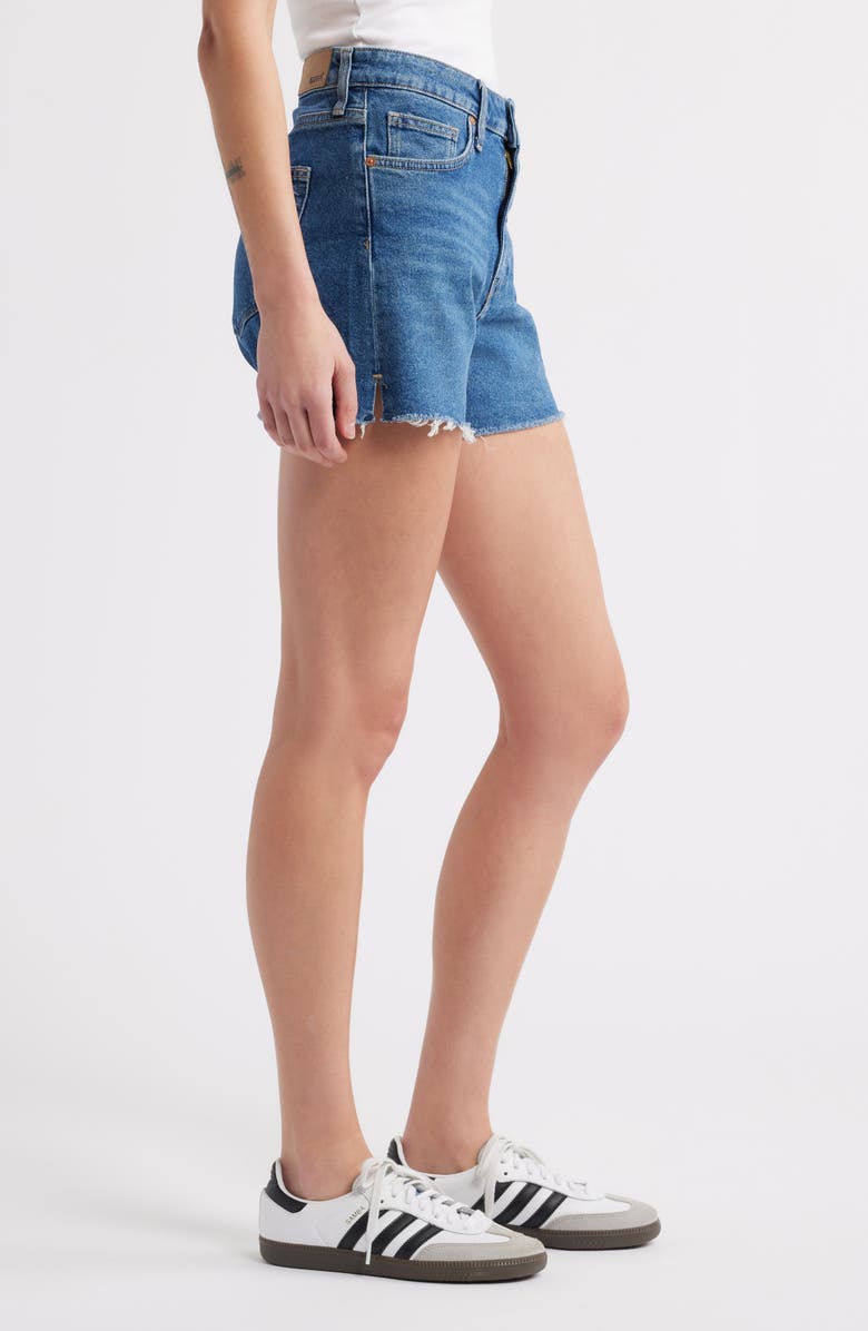 Mavi Jeans Heidi High Waist Relaxed Denim Cutoff Shorts, Alternate, color, Indigo