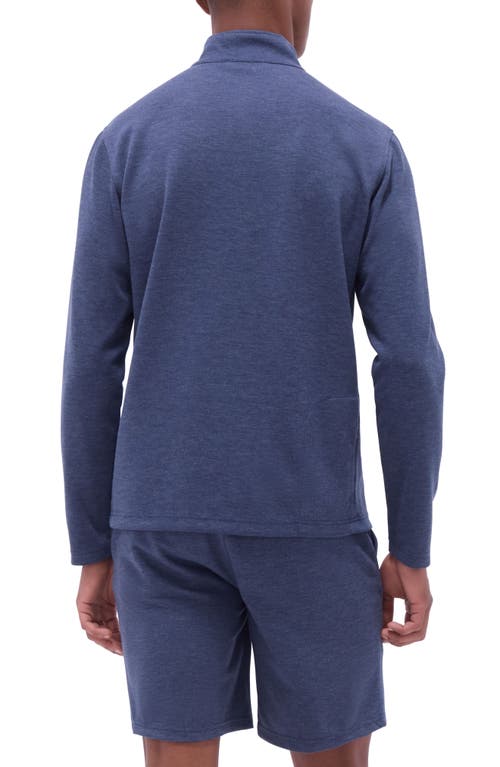Bugatchi Quarter Zip Performance Pullover In Navy