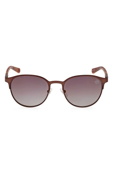 53mm Polarized Round Sunglasses