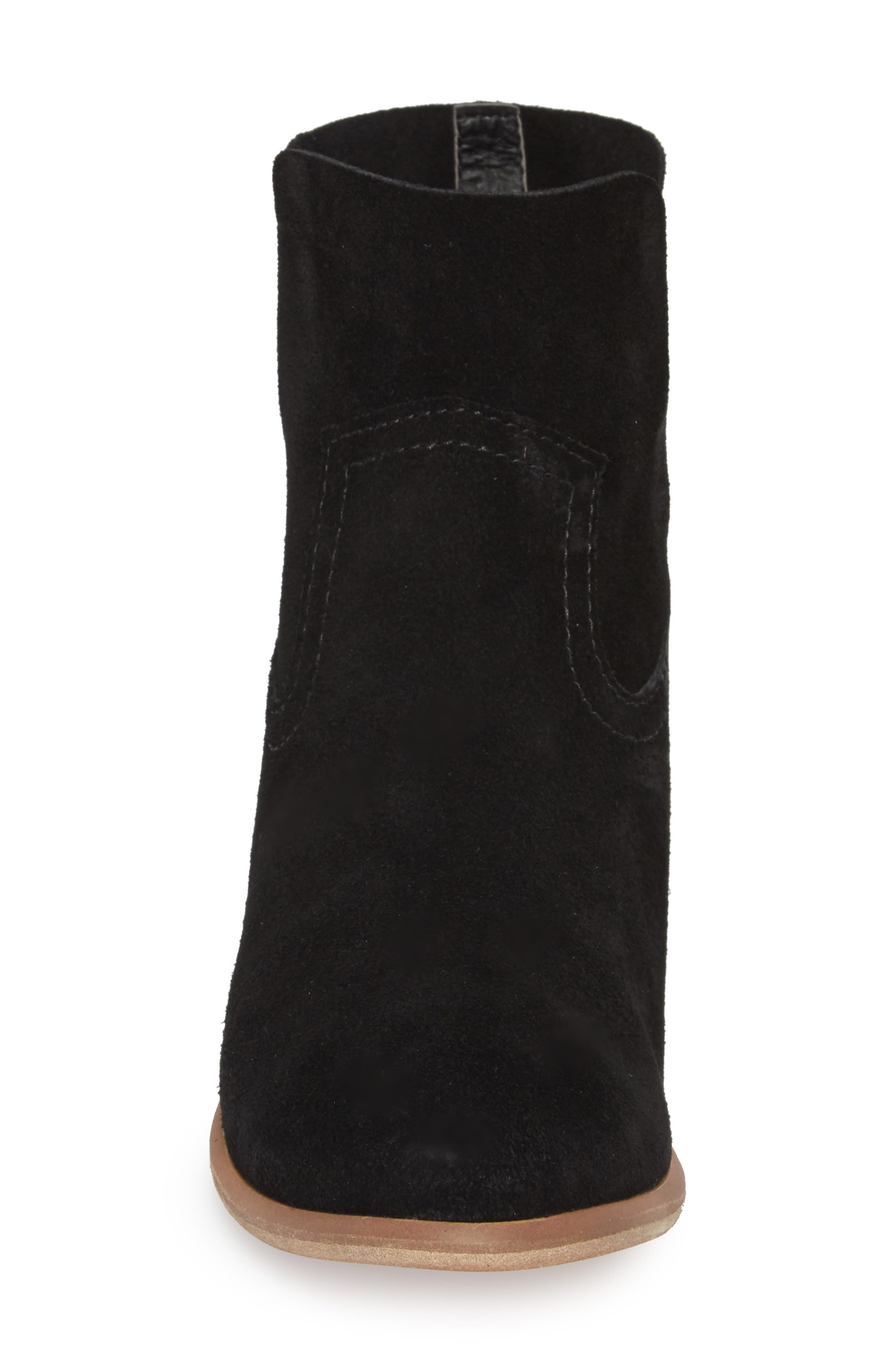 Brice Notched Bootie, Alternate, color, BLACK SUEDE