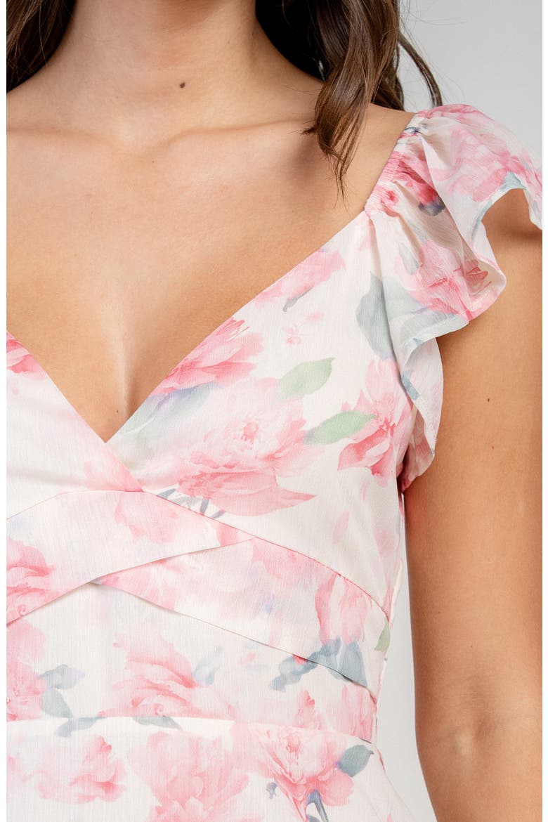 Floral Tiered Maxi Dress, Alternate, color, PINK FLORAL