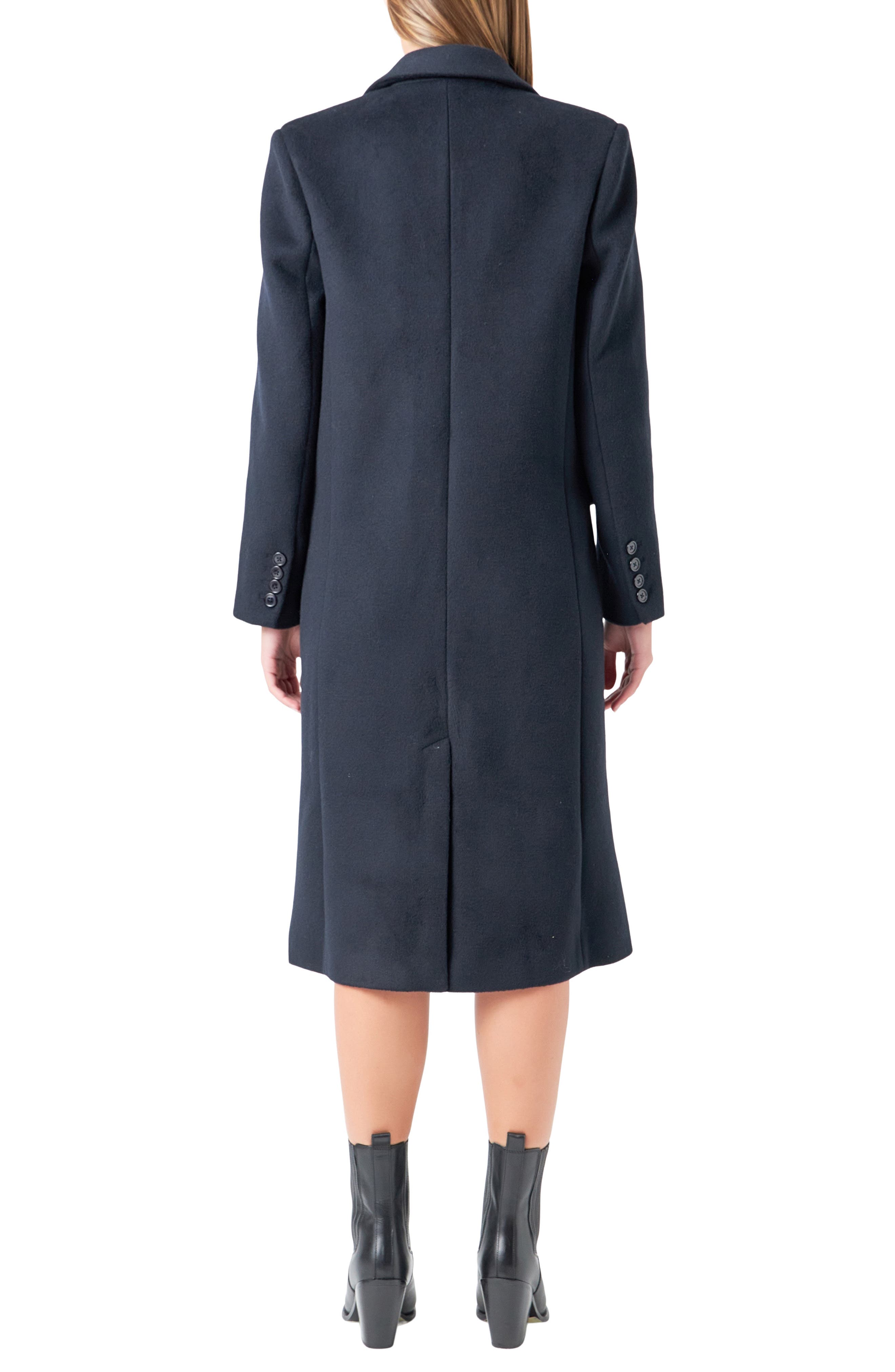 Wool Blend Trench Coat - image 2