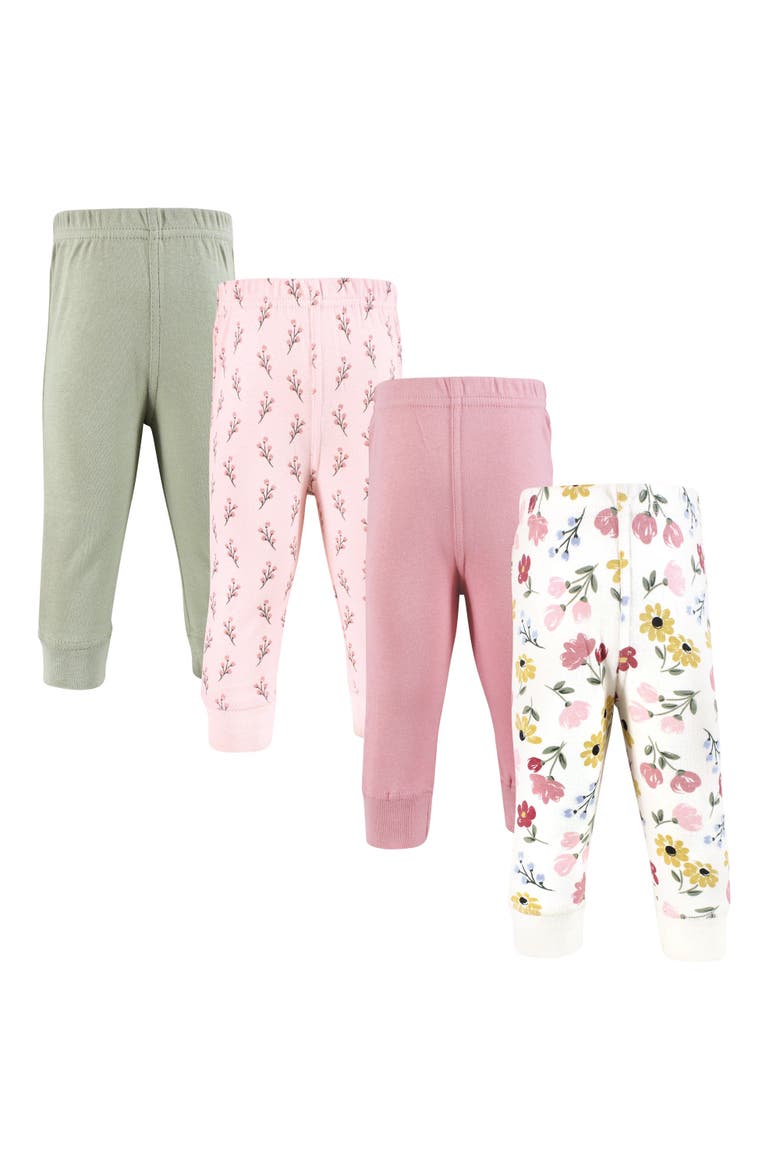4Pk Everyday Pants Set, Main, color, Soft Painted Floral