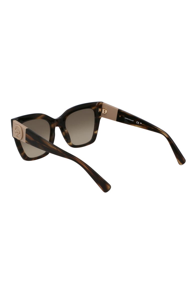 Medallion 52mm Modified Rectangular Sunglasses, Alternate, color, STRIPED GREEN