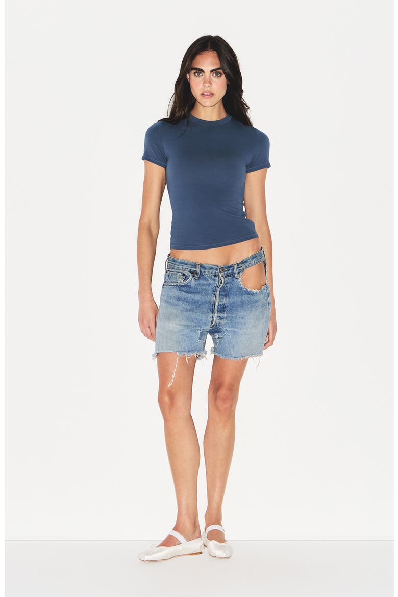 Stretch Cotton Jersey T-Shirt, Alternate, color, HARBOR