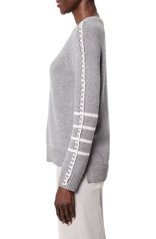 Nic + Zoe Nic+zoe Dashing Down Whipstitch High/low Sweater In Gray