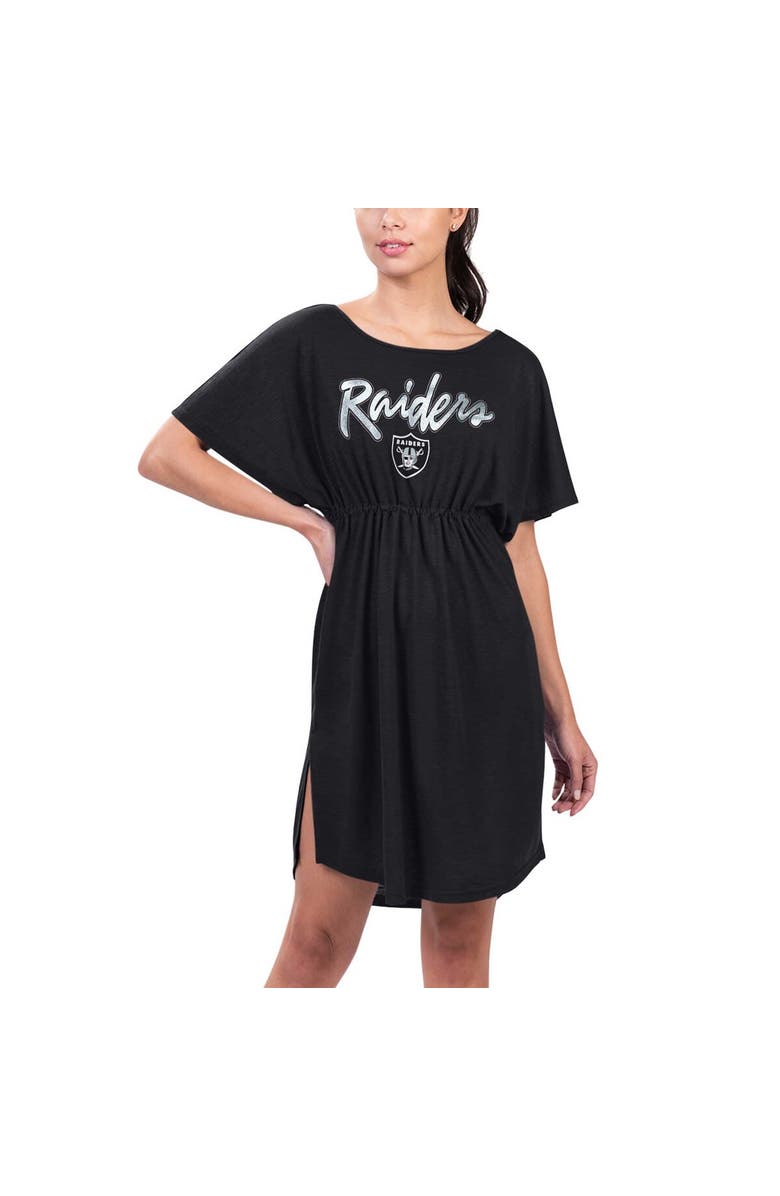 G-III 4HER BY CARL BANKS Women's G-III 4Her by Carl Banks Black Las Vegas Raiders Versus Swim Cover-Up, Alternate, color, Black