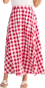 Brave+True Lucy Check Maxi Skirt