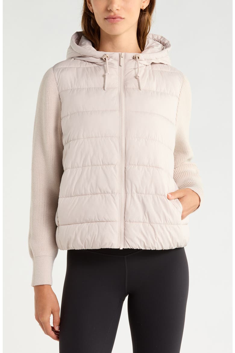 Lumen Hybrid Quilted Jacket, Alternate, color, GREY PEBBLE